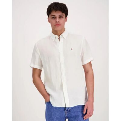 Tommy Hilfiger Pigment dyed linen rfshirt s/s kauluspaita ss - Miehet - Size: XL Tommy Hilfiger Pigment dyed linen rfshirt s/s kauluspaita ss - Miehet - Size: XL