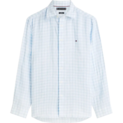 Tommy Hilfiger Linen essential gingham rf shirt pellavapaita ls r - Miehet - Size: M Tommy Hilfiger Linen essential gingham rf shirt pellavapaita ls r - Miehet - Size: M
