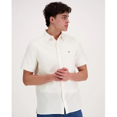 Tommy Jeans Tjm reg seersucker shirt ext kauluspaita ss - Miehet - Size: M Tommy Jeans Tjm reg seersucker shirt ext kauluspaita ss - Miehet - Size: M