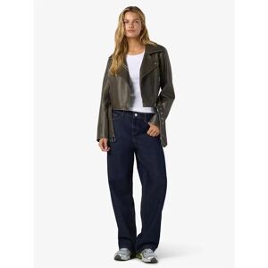 Noisy May nmnelly cropattu bikertakki - Naiset - Size: M Noisy May nmnelly cropattu bikertakki - Naiset - Size: M