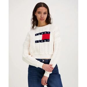 Tommy Jeans Tjw gmd cable flag neule - Naiset - Size: M Tommy Jeans Tjw gmd cable flag neule - Naiset - Size: M