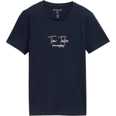 Tom Tailor pyöreäkauluksinen t-paita logolla - Naiset - Size: S Tom Tailor pyöreäkauluksinen t-paita logolla - Naiset - Size: S