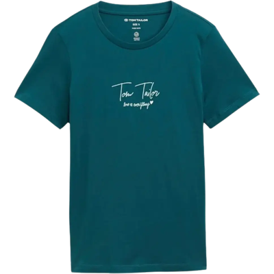 Tom Tailor pyöreäkauluksinen t-paita logolla - Naiset - Size: XL Tom Tailor pyöreäkauluksinen t-paita logolla - Naiset - Size: XL