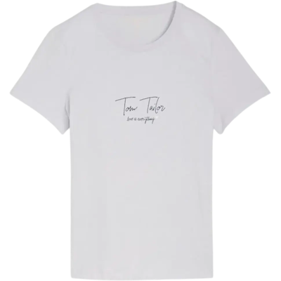 Tom Tailor pyöreäkauluksinen t-paita logolla - Naiset - Size: XL Tom Tailor pyöreäkauluksinen t-paita logolla - Naiset - Size: XL