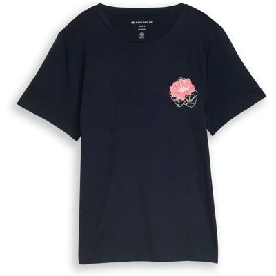 Tom Tailor T-paita basic crew neck print - Naiset - Size: M Tom Tailor T-paita basic crew neck print - Naiset - Size: M