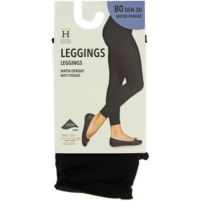 House Peittävä leggings - 80 den - 3D House Peittävä leggings - 80 den - 3D