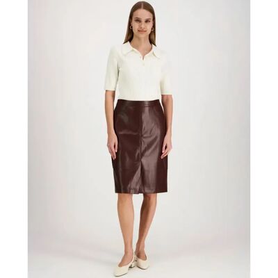 Calvin Faux leather midi pu hame - Naiset - Size: 12 Calvin Faux leather midi pu hame - Naiset - Size: 12