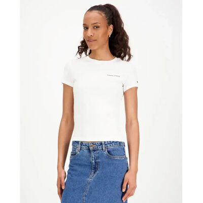 Tommy Jeans Slim Ess Logo t-paita - Naiset - Size: XS Tommy Jeans Slim Ess Logo t-paita - Naiset - Size: XS