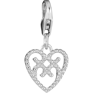 Lumoava Helmi sydän charm - Size: 10x11mm + lukko 11mm Lumoava Helmi sydän charm - Size: 10x11mm + lukko 11mm