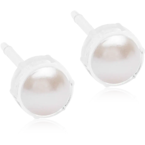 Blomdahl MP Bezel Pearl 6 mm White korvakorut Blomdahl MP Bezel Pearl 6 mm White korvakorut