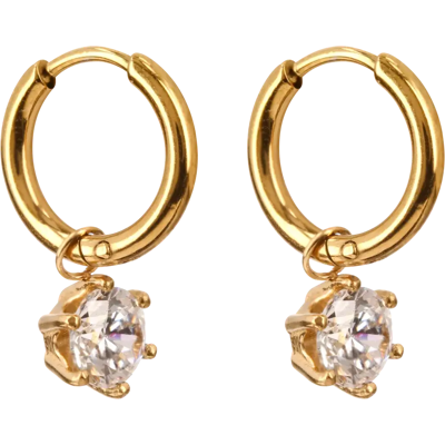 Edblad Crown hoops gold korvarenkaat - Size: One size Edblad Crown hoops gold korvarenkaat - Size: One size