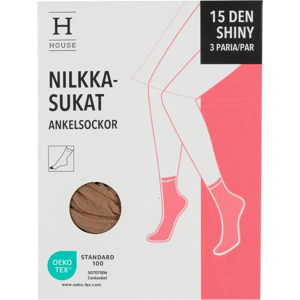 House naisten nilkkasukat shiny 15 den 3-pack - Naiset - Size: 36-42 House naisten nilkkasukat shiny 15 den 3-pack - Naiset - Size: 36-42
