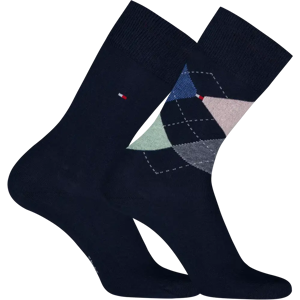 Tommy Hilfiger Check 2-pack sukat - Miehet - Size: 39/42 Tommy Hilfiger Check 2-pack sukat - Miehet - Size: 39/42
