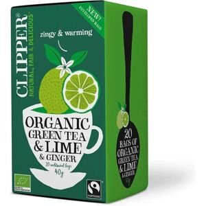Clipper Luomu Vihreä tee lime & inkivääri 40g / 20ps Reilu kauppa Clipper Luomu Vihreä tee lime & inkivääri 40g / 20ps Reilu kauppa