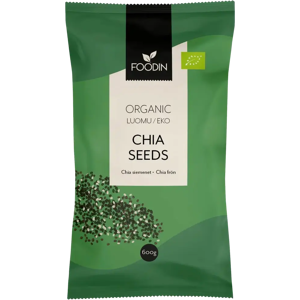 Foodin luomu chia-siemenet - 600g Vegaaninen raaka Foodin luomu chia-siemenet - 600g Vegaaninen raaka