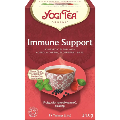 YOGI TEA Luomu Immune Support yrtti-hedelmä-maustetee Ayurvedinen 17x2g - Size: 17KPL YOGI TEA Luomu Immune Support yrtti-hedelmä-maustetee Ayurvedinen 17x2g - Size: 17KPL