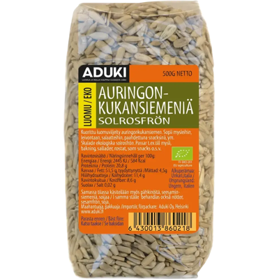Aduki Luomu Auringonkukansiemen 500g Aduki Luomu Auringonkukansiemen 500g