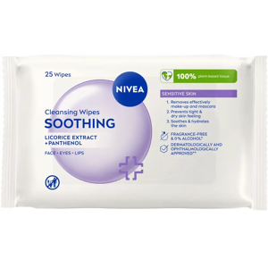 NIVEA 25kpl Daily Essentials Sensitive Cleansing Wipes -puhdistusliinat NIVEA 25kpl Daily Essentials Sensitive Cleansing Wipes -puhdistusliinat