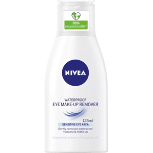 NIVEA 125ml Vedenkestävä silmämeikinpoistoaine - Herkkä, Miedot NIVEA 125ml Vedenkestävä silmämeikinpoistoaine - Herkkä, Miedot