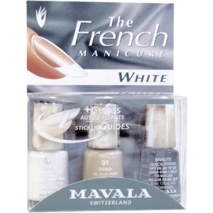 Mavala 3x5ml Franch Manicure Kit White ranskalainen manikyyri valkoinen + tarrat - Size: VAKIO Mavala 3x5ml Franch Manicure Kit White ranskalainen manikyyri valkoinen + tarrat - Size: VAKIO
