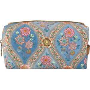 Pip Studio Coco kosmetiikkalaukku medium Ornamento blue - Size: 21.5x10x10.5cm Pip Studio Coco kosmetiikkalaukku medium Ornamento blue - Size: 21.5x10x10.5cm