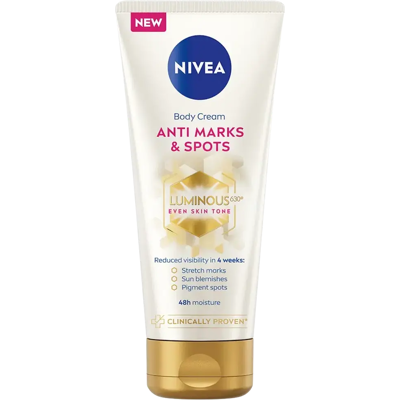 Nivea Luminous630 Body Cream - Vähentää Venymäarpia & Tummia Läiskiä Nivea Luminous630 Body Cream - Vähentää Venymäarpia & Tummia Läiskiä