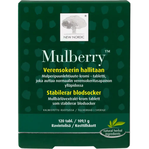 New Nordic Mulberry™ ravintolisä 120 tabl. / 143 g New Nordic Mulberry™ ravintolisä 120 tabl. / 143 g