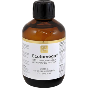 Ecolomega Sitruunamakuinen kalamassaöljy - Kalaöljy Ecolomega Sitruunamakuinen kalamassaöljy - Kalaöljy