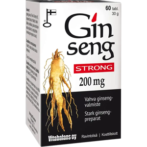 Vitabalans Ginseng Strong Vahva ginsengvalmiste 200 mg 60 tabl. Vitabalans Ginseng Strong Vahva ginsengvalmiste 200 mg 60 tabl.