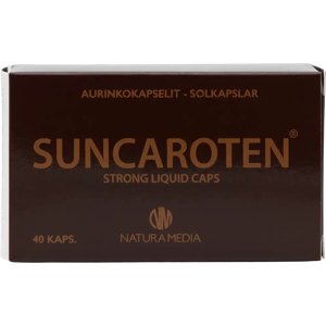 Natura Media n Suncaroten Strong Liquid Caps aurinkokapselit 40 kaps. Natura Media n Suncaroten Strong Liquid Caps aurinkokapselit 40 kaps.