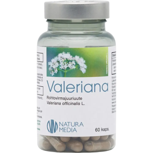 Natura Media n Valeriana rohtovirmajuurivalmiste 300 mg 60 kaps. Natura Media n Valeriana rohtovirmajuurivalmiste 300 mg 60 kaps.