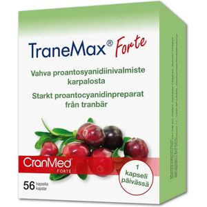 Sabora Pharma Tranemax Forte Vahva proantosyanidiinivalmiste karpalosta 56 kaps. Sabora Pharma Tranemax Forte Vahva proantosyanidiinivalmiste karpalosta 56 kaps.