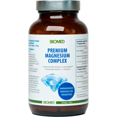 Biomed Premium Magnesium Complex ravintolisä 120 kaps. Biomed Premium Magnesium Complex ravintolisä 120 kaps.