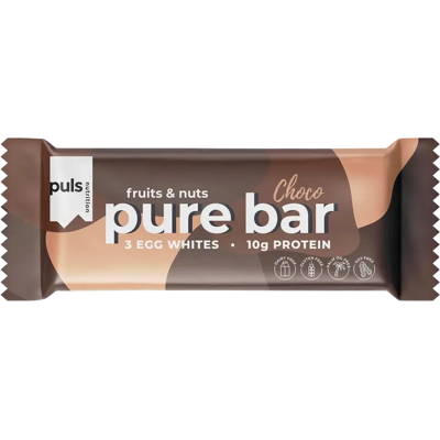 Puls PURE 50g Suklaanmakuinen proteiinipatukka Puls PURE 50g Suklaanmakuinen proteiinipatukka