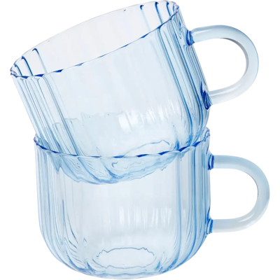 Åhléns Home Rill lasi 2 kpl sininen 40 cl Åhléns Home Rill lasi 2 kpl sininen 40 cl