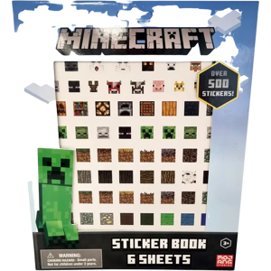 Minecraft tarralehtiö, 6 tarra-arkkia, yli 500 tarraa Minecraft tarralehtiö, 6 tarra-arkkia, yli 500 tarraa