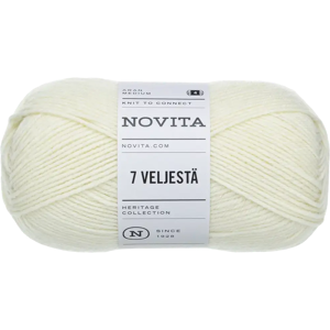 Novita lanka 7 Veljestä 100 g luonnonvalk. 010 Novita lanka 7 Veljestä 100 g luonnonvalk. 010