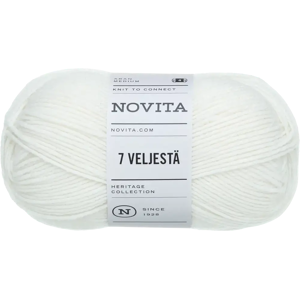 Novita lanka 7 Veljestä 100 g valkoinen 011 Novita lanka 7 Veljestä 100 g valkoinen 011