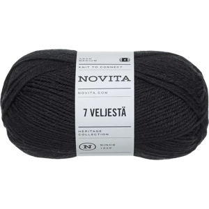 Novita lanka 7 Veljestä 100 g noki 099 Novita lanka 7 Veljestä 100 g noki 099