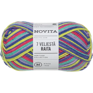Novita Lanka 7 Veljestä Raita 100 g riemukaari 978 Novita Lanka 7 Veljestä Raita 100 g riemukaari 978