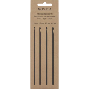Novita Virkkuukoukut 4kpl koot 2,5-3-3,5-4 mm Novita Virkkuukoukut 4kpl koot 2,5-3-3,5-4 mm
