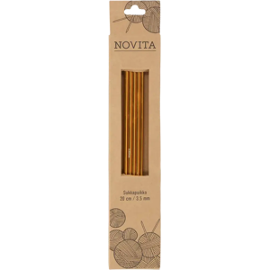 Novita Sukkapuikot 20cm - 3,5 mm kulta Novita Sukkapuikot 20cm - 3,5 mm kulta