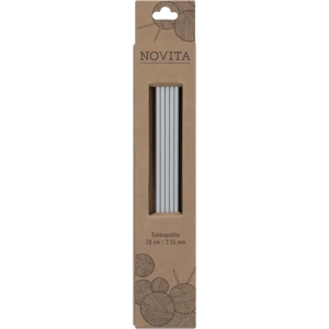 Novita Sukkapuikot 20cm - 3,25 mm harmaa Novita Sukkapuikot 20cm - 3,25 mm harmaa