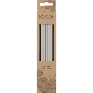 Novita Sukkapuikot 20cm - 6 mm harmaa Novita Sukkapuikot 20cm - 6 mm harmaa