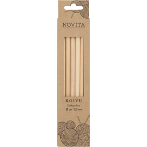 Novita Sukkapuikot Koivu 20cm - 8 mm Novita Sukkapuikot Koivu 20cm - 8 mm