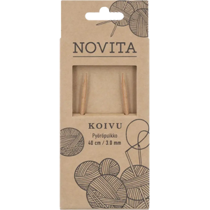 Novita pyöröpuikot 40 cm koivu 3.0 mm Novita pyöröpuikot 40 cm koivu 3.0 mm