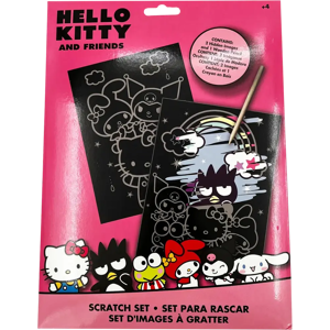 Hello Kitty raaputussetti, sis. 2 piilotettua kuvaa & 1 puukynä Hello Kitty raaputussetti, sis. 2 piilotettua kuvaa & 1 puukynä