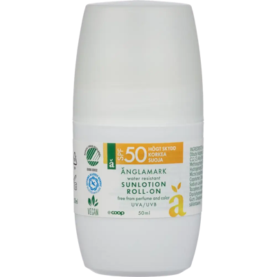 Änglamark Sunlotion roll-on SPF50 aurinkovoide 50 ml Änglamark Sunlotion roll-on SPF50 aurinkovoide 50 ml