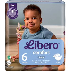 Libero Comfort teippivaippa koko 6, 32kpl, 13-20kg Libero Comfort teippivaippa koko 6, 32kpl, 13-20kg
