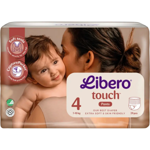 Libero Touch housuvaippa koko 4, 29kpl, 7-10 kg Libero Touch housuvaippa koko 4, 29kpl, 7-10 kg